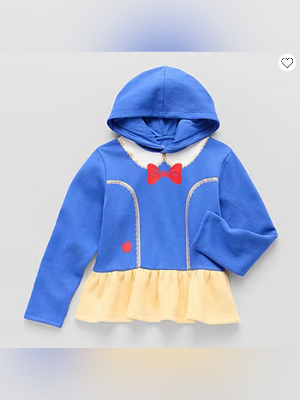 Disney collection long sleeve princess Snow White fleece hoodie girls 9/10 NWT